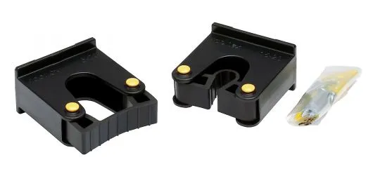 Toolflex Wandhalterset Wandschiene 20cm mit 2 Stck Stielhalter f. D=15-20mm
