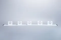 Toolflex Wandhalterung mit 90 cm Schiene für 5 Halterungen Weiß